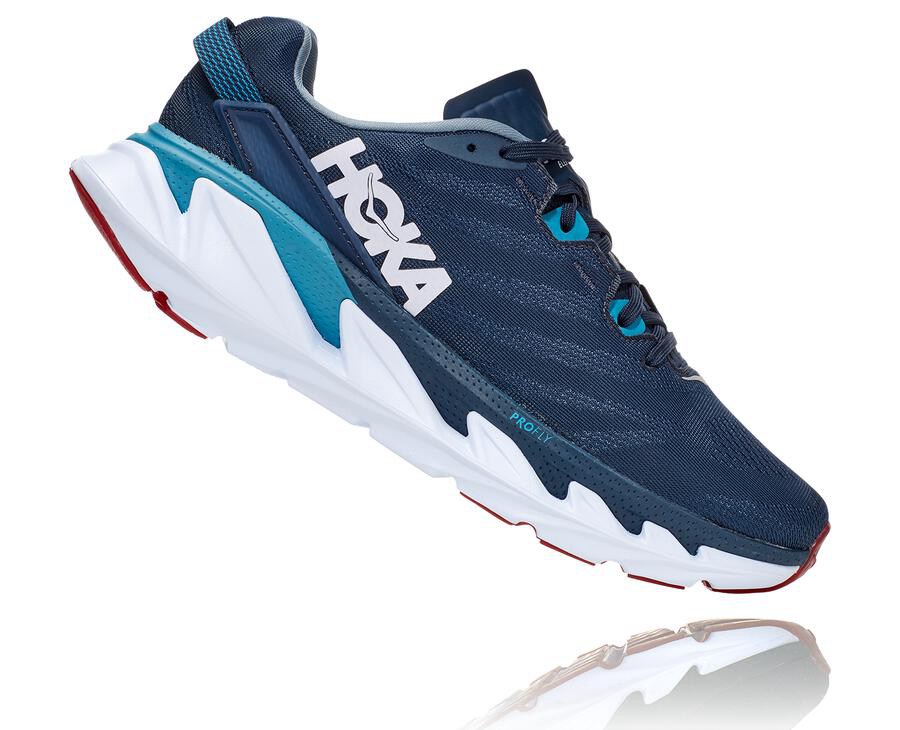 Tenis Hoka One One Masculino Azul Marinho/Branco - Elevon 2 - 659-QSFKAJ